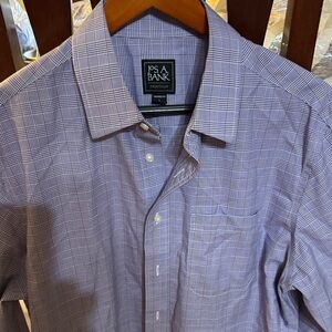 Jos. A. Bank Traveler tailored fit Men's Lavender Plaid Shirt
